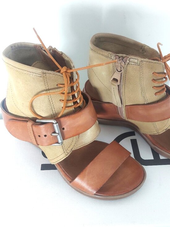 Mjus Italian Leather Wedge Sandals - Size 36 (US 6) - Picture 4 of 7